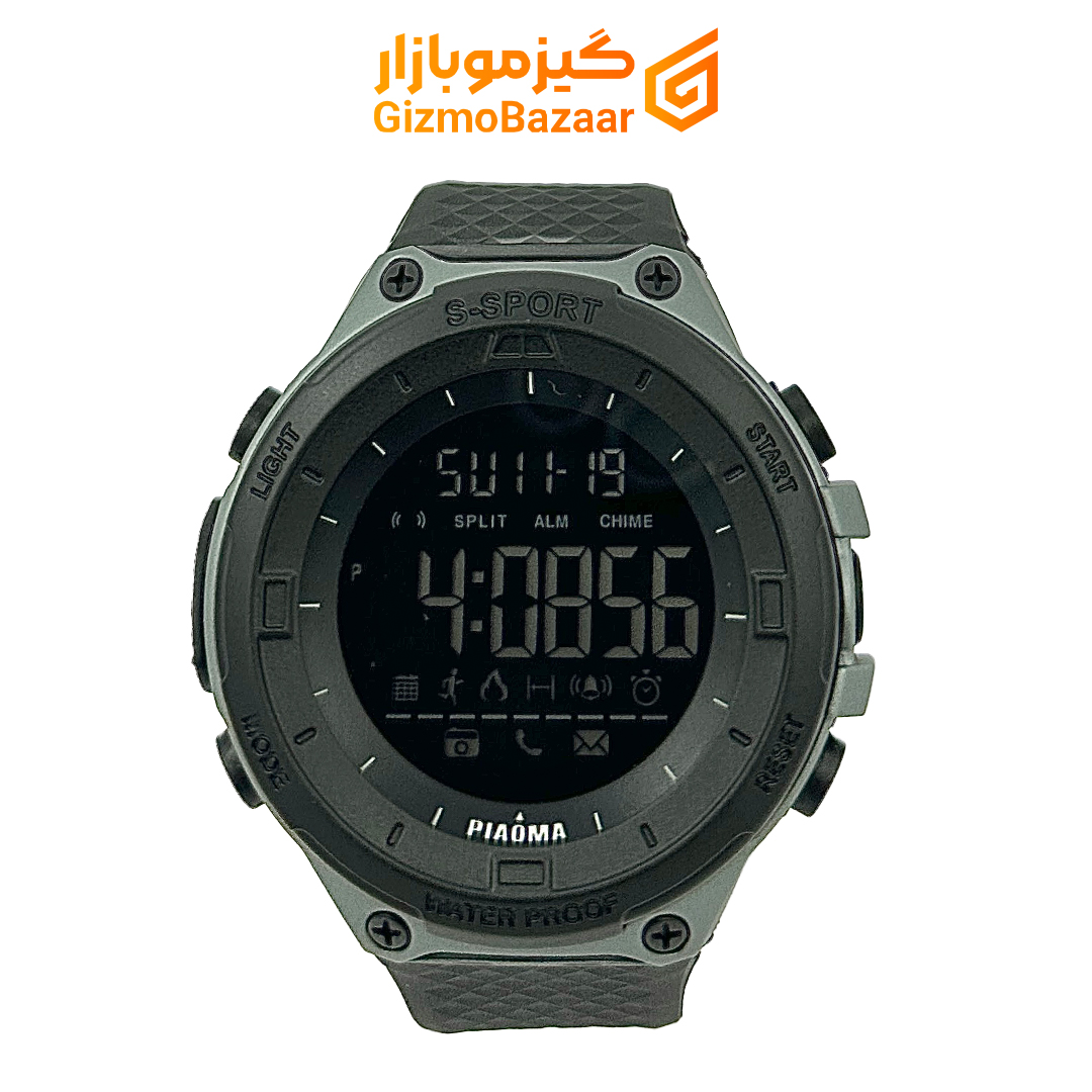 ساعت مچی دیجیتال پیائوما Piaoma نقره ای مشکی