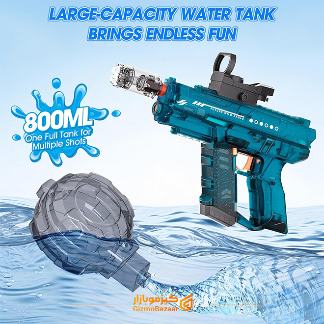 گیزموبازار | تفنگ آبپاش مکش دار MK3 Water Gun - قابلیت مکش آب- لیزر هدفگیری، دوربین، چراغقوهگیزموبازار ، هرآنچه برای یک زندگی مدرن نیاز داری تفنگ آبپاش مکش دار Mk3 Water Gun - قابلیت مکش آب- لیزر هدفگیری، دوربین، چراغقوه