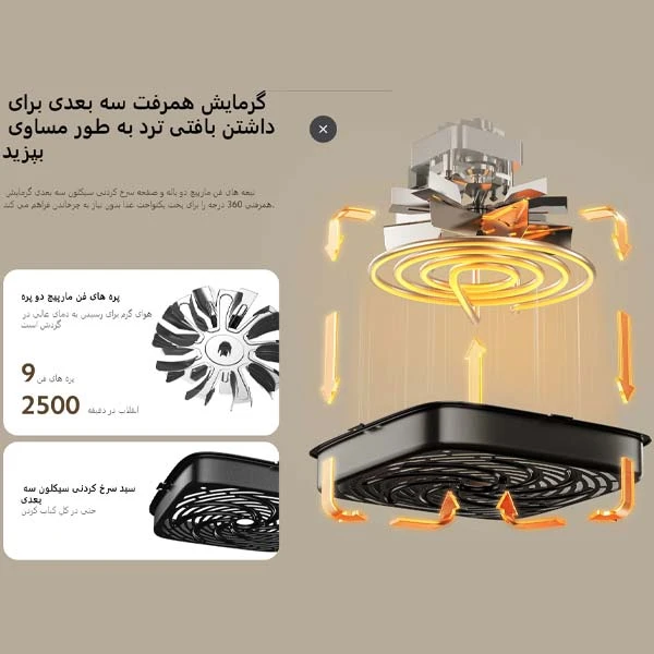 سرخ کن بدون روغن شیائومی مدل MAF13 ظرفیت 6 لیتر | هواپز اورجینال
