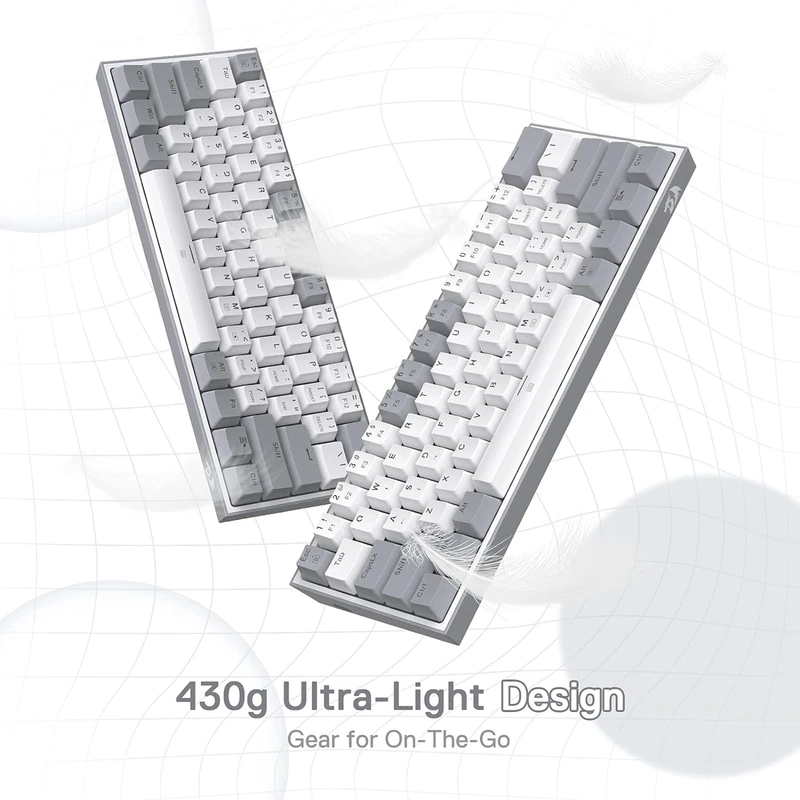 کیبورد گیمینگ مکانیکال ردراگون مدل K617 FIZZ سوییچ قرمز RGB | اورجینال