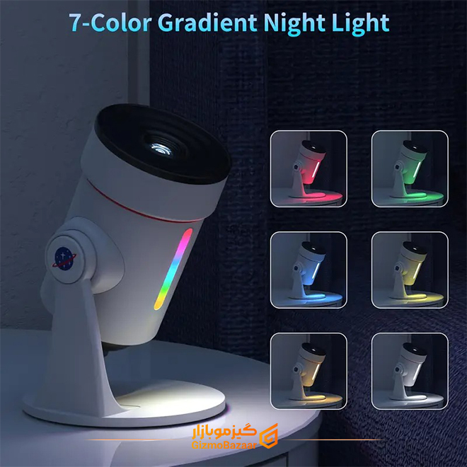 پروژکتور کهکشانی Galaxy Projector 4k، دیسک قابل تعویض 10عدد، تصویر HD، نور بزرگ