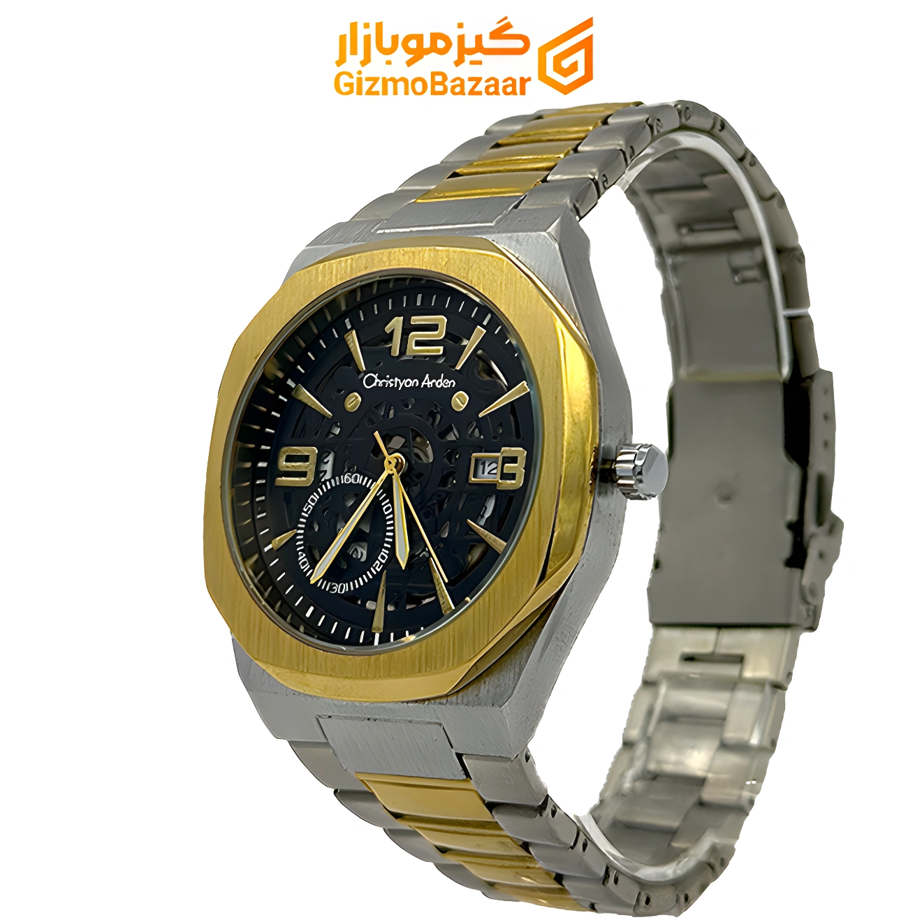 گیزموبازار | ساعت مچی اتومات کریستین اردن Christyan Arden نقرهای طلایی با صفحه مشکیگیزموبازار ، هرآنچه برای یک زندگی مدرن نیاز داری ساعت مچی اتومات کریستین اردن Christyan Arden نقرهای طلایی با صفحه مشکی