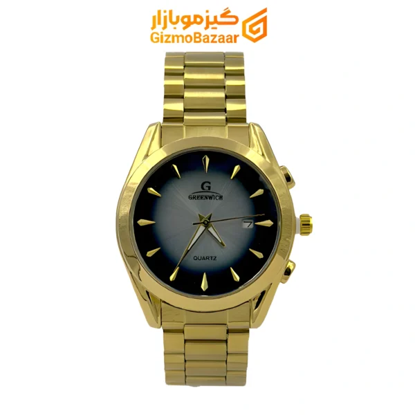 ساعت مچی گرینویچ طرح Greenwich Ap - صفحه مشکی نقره ای