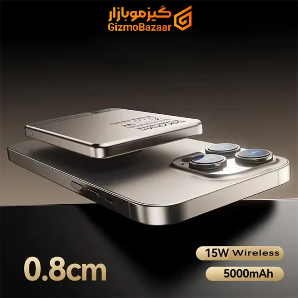 پاوربانکMagsafe 10000 , 5000 Mah Power Bank Pd با قابلیت شارژ سریع 20 واتی برای Magsafe مخصوص آیفون 16، 15، 14، 13، 12، سامسونگ، هواوی، شیائومی
