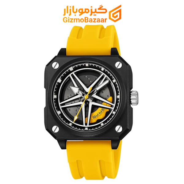 ساعت مچی رینگ چرخشی بند سیلیکونی اسکمی 2362
