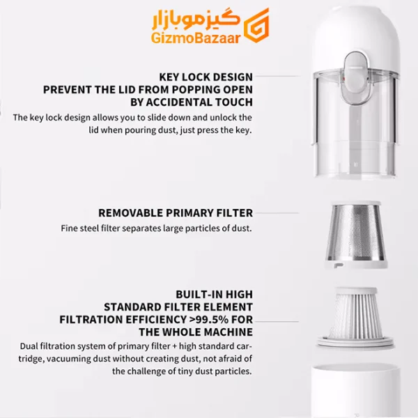 جارو شارژی شیائومی مدل Xiaomi Vacuum Mini 120W