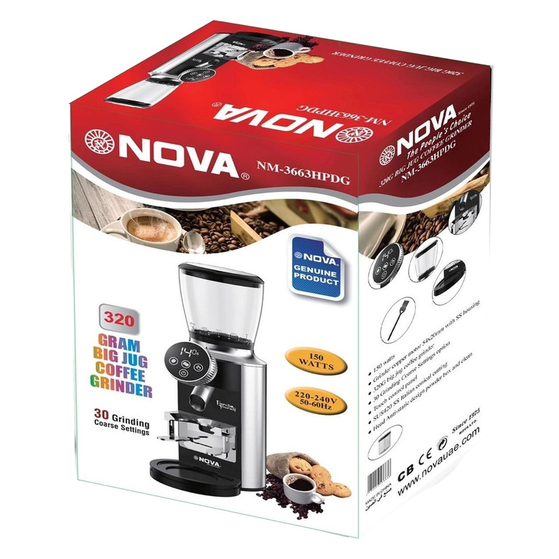 گیزموبازار | آسیاب قهوه نوا مدل NOVA NM-3663HPDGگیزموبازار ، هرآنچه برای یک زندگی مدرن نیاز داری آسیاب قهوه نوا مدل Nova Nm-3663Hpdg
